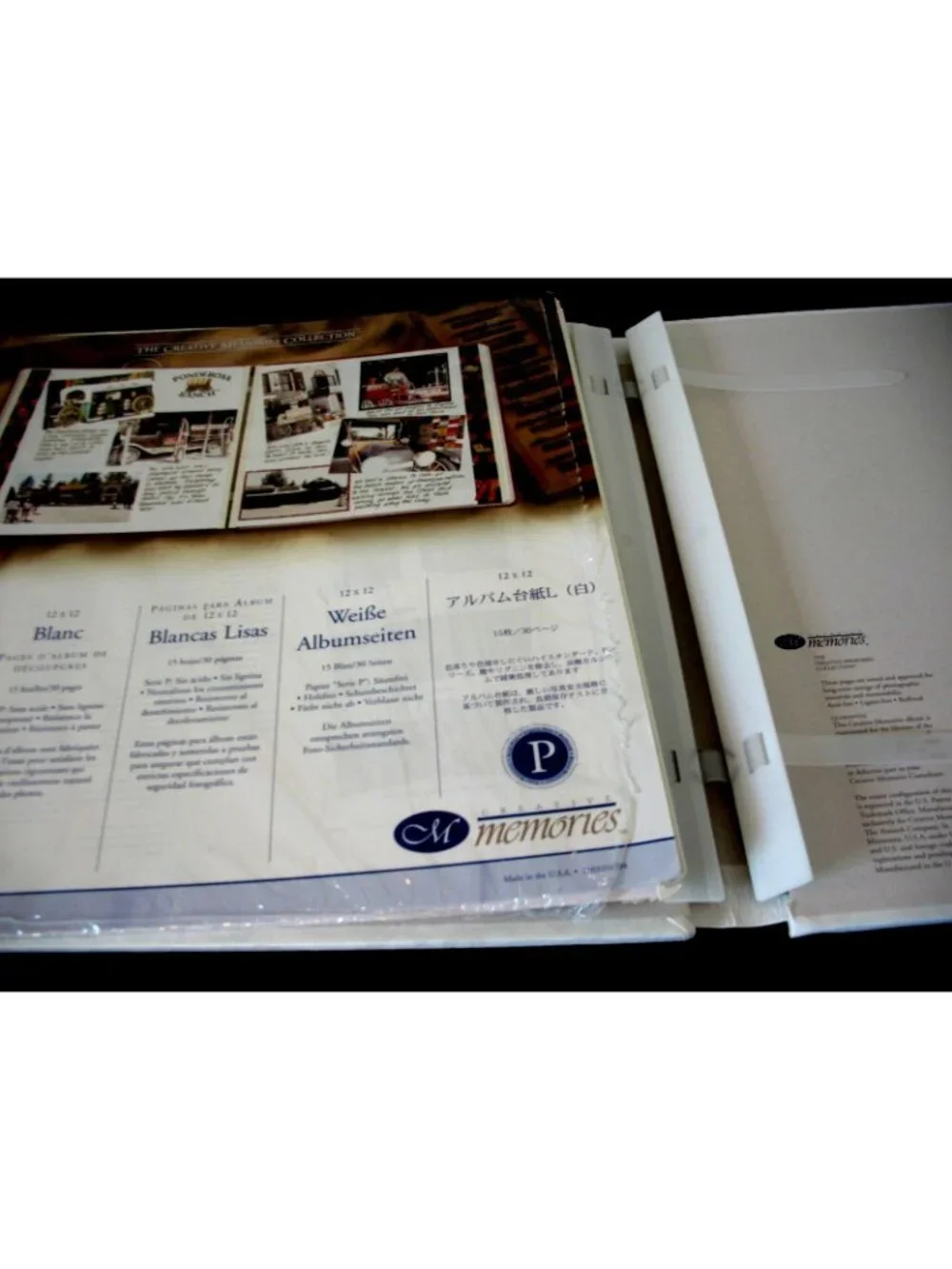 CREATIVE MEMORIES SCRAPBOOK ALBUM 12x12 Promise White, Swirls with New Pages